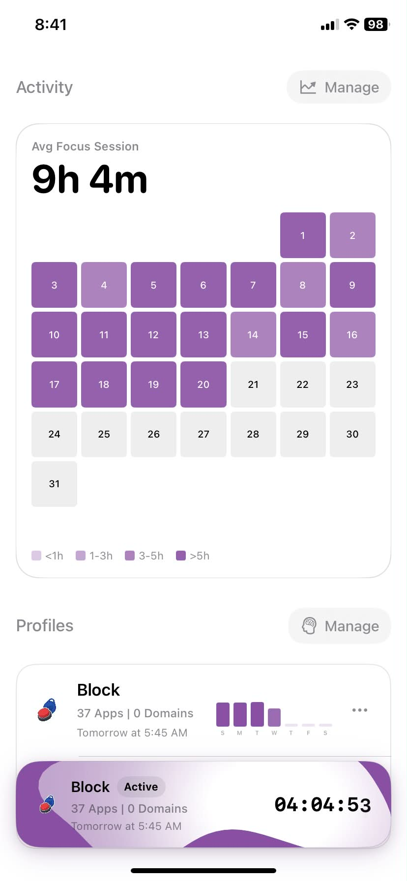 New and improved foqos activity